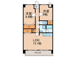 サンフラワー津福の物件間取画像